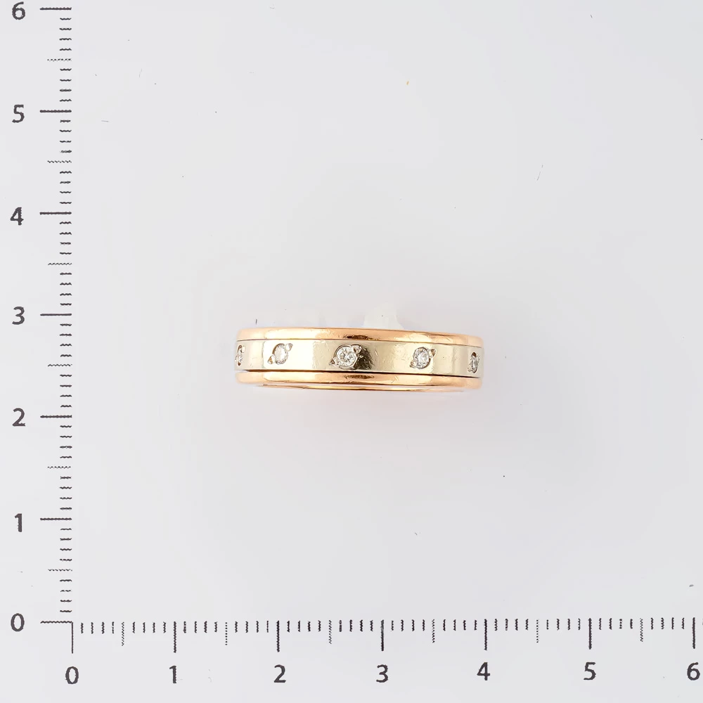 Кольцо с бриллиантом из красного золота 585 пробы