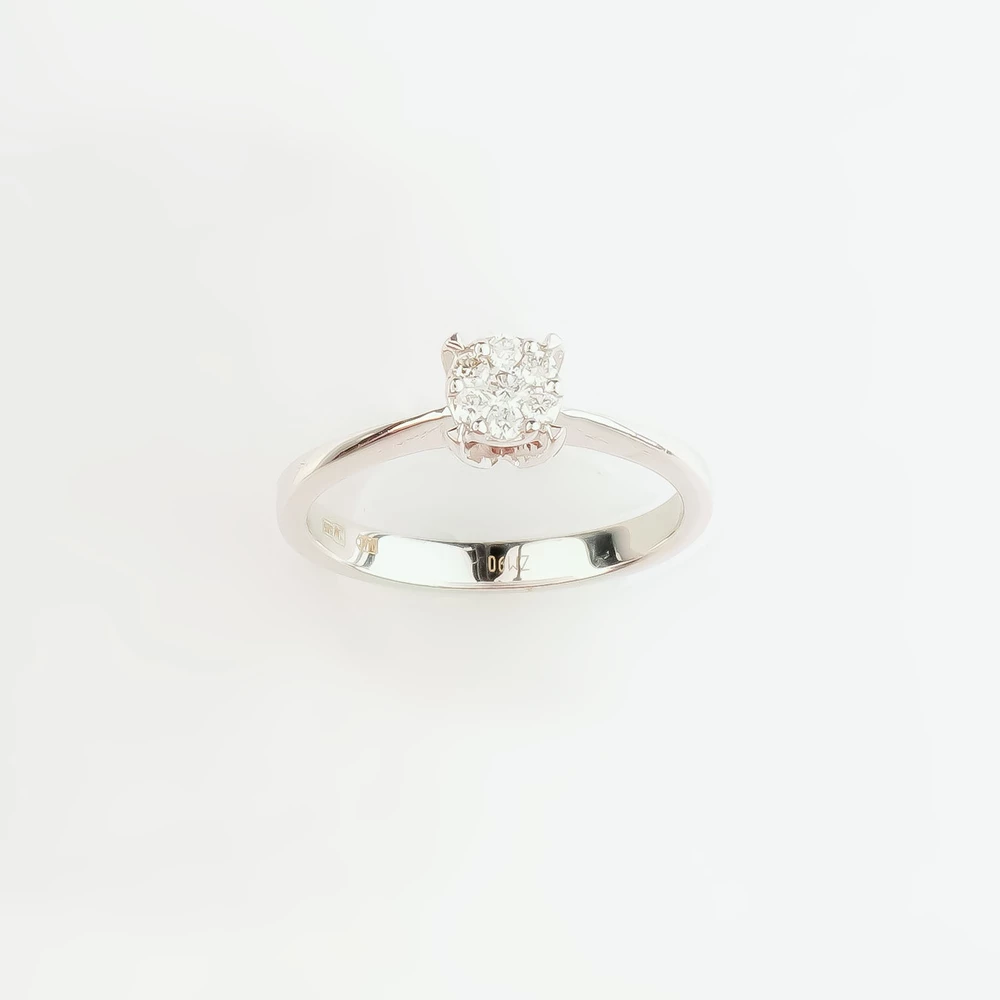 Кольцо с бриллиантом из белого золота 585 пробы