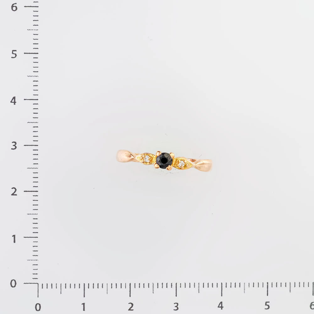 Кольцо с ситаллом из красного золота 585 пробы