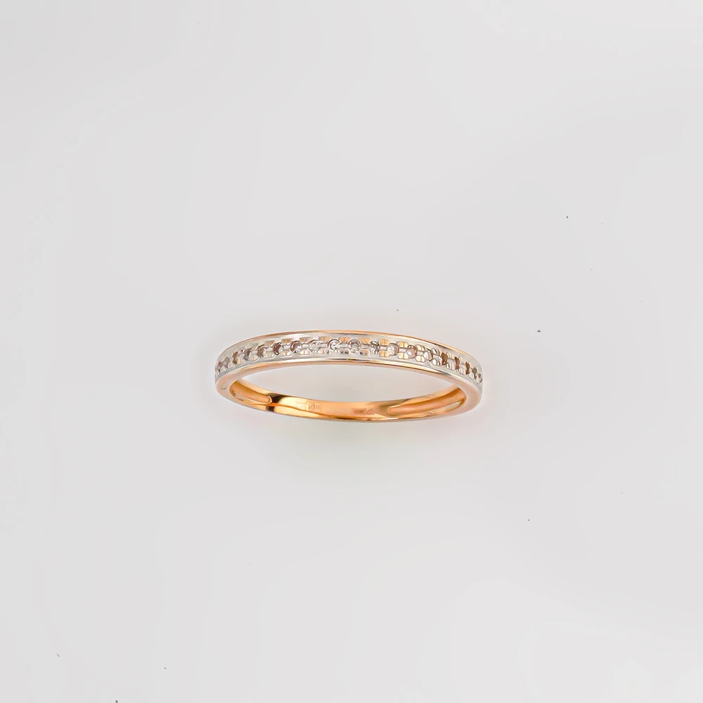 Кольцо с бриллиантом из красного золота 585 пробы