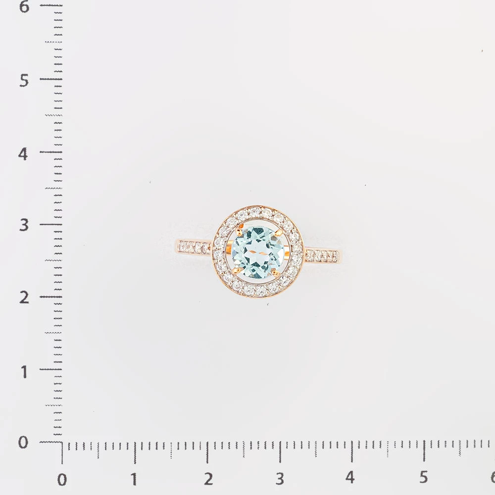 Кольцо с топазом из красного золота 585 пробы Кольцо с топазом из красного золота 585 пробы