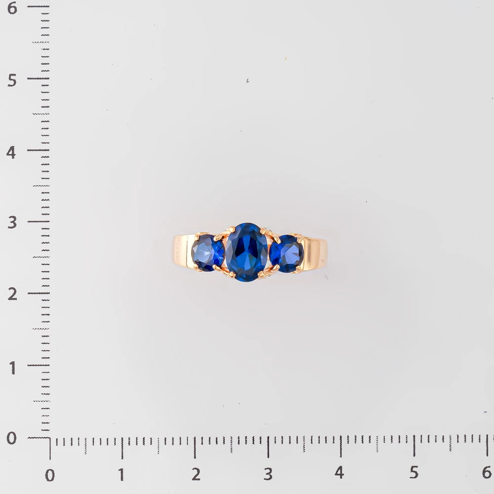 Кольцо с ситаллом из красного золота 585 пробы