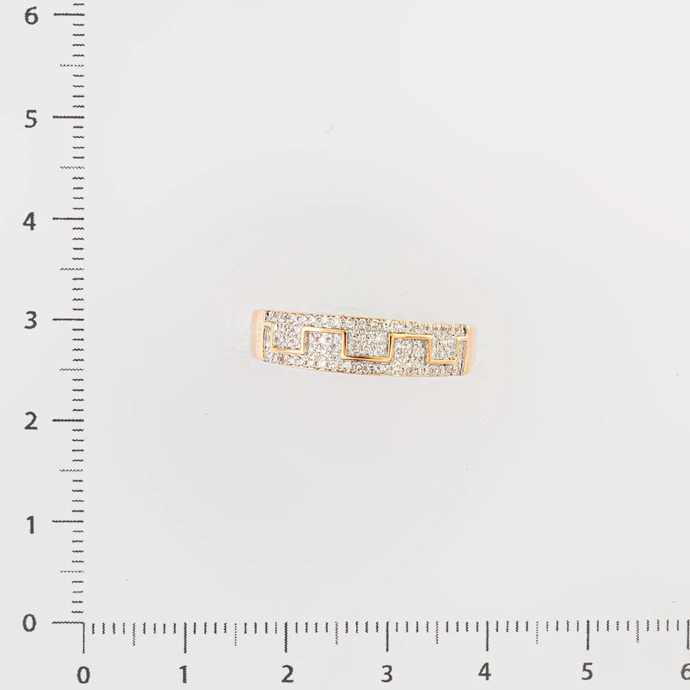 Кольцо с бриллиантом из красного золота 585 пробы