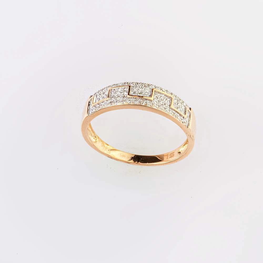 Кольцо с бриллиантом из красного золота 585 пробы