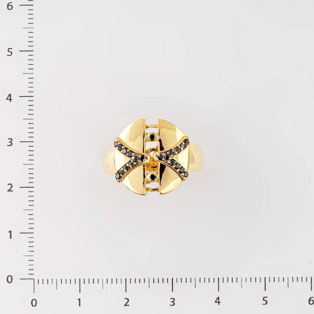 Кольцо с фианитом из желтого золота 585 пробы Кольцо с фианитом из желтого золота 585 пробы