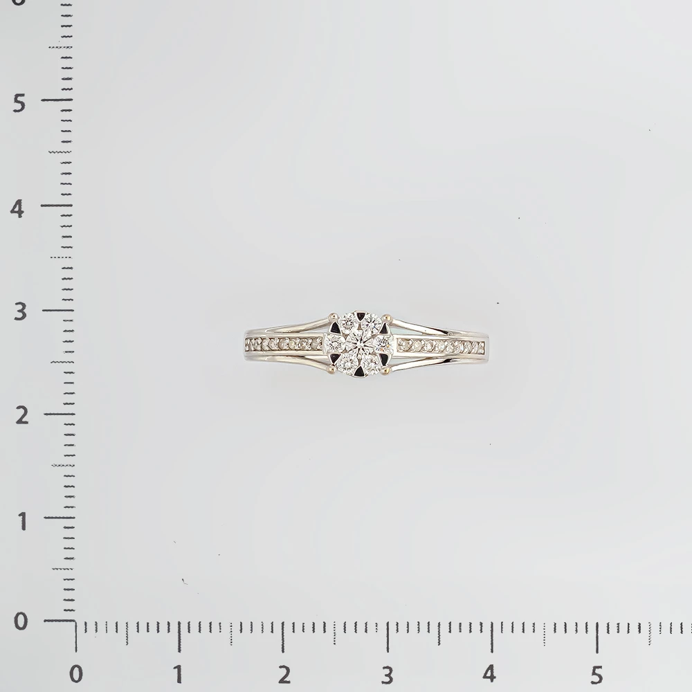 Кольцо с бриллиантом из белого золота 585 пробы