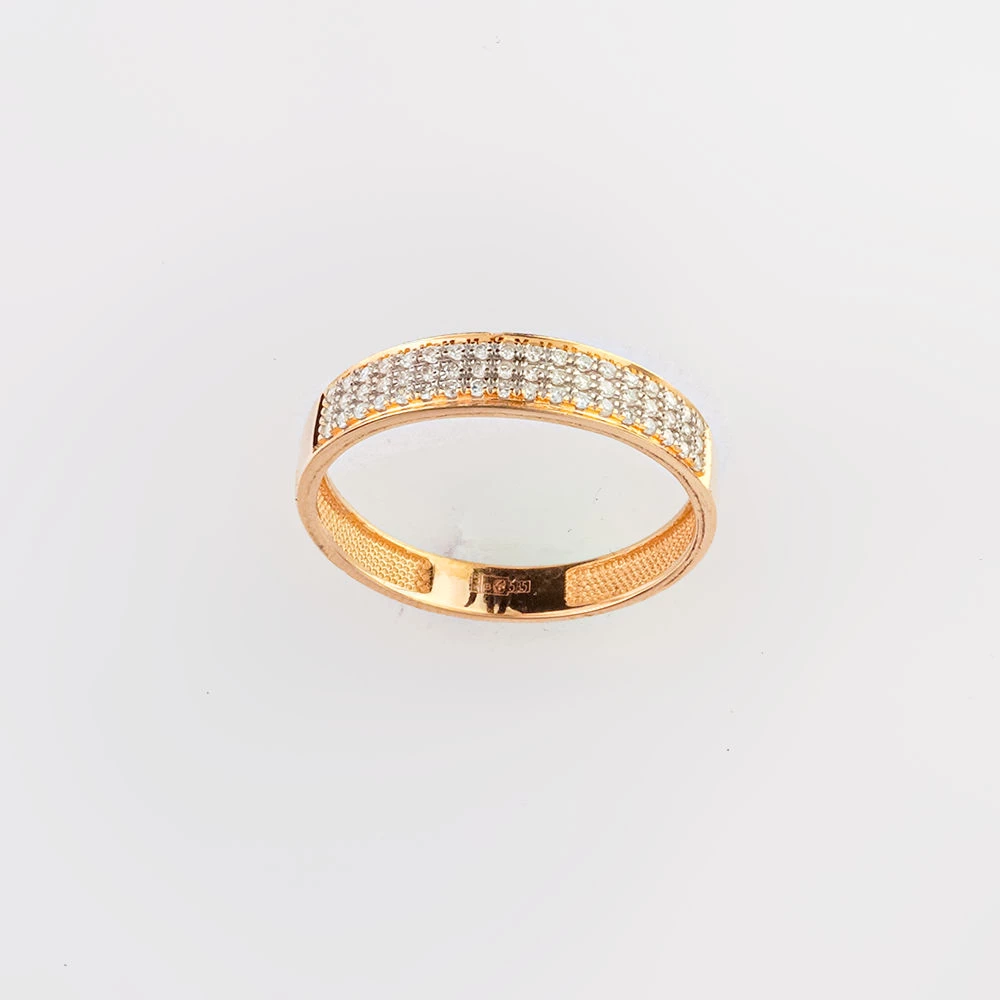 Кольцо с бриллиантом из красного золота 585 пробы