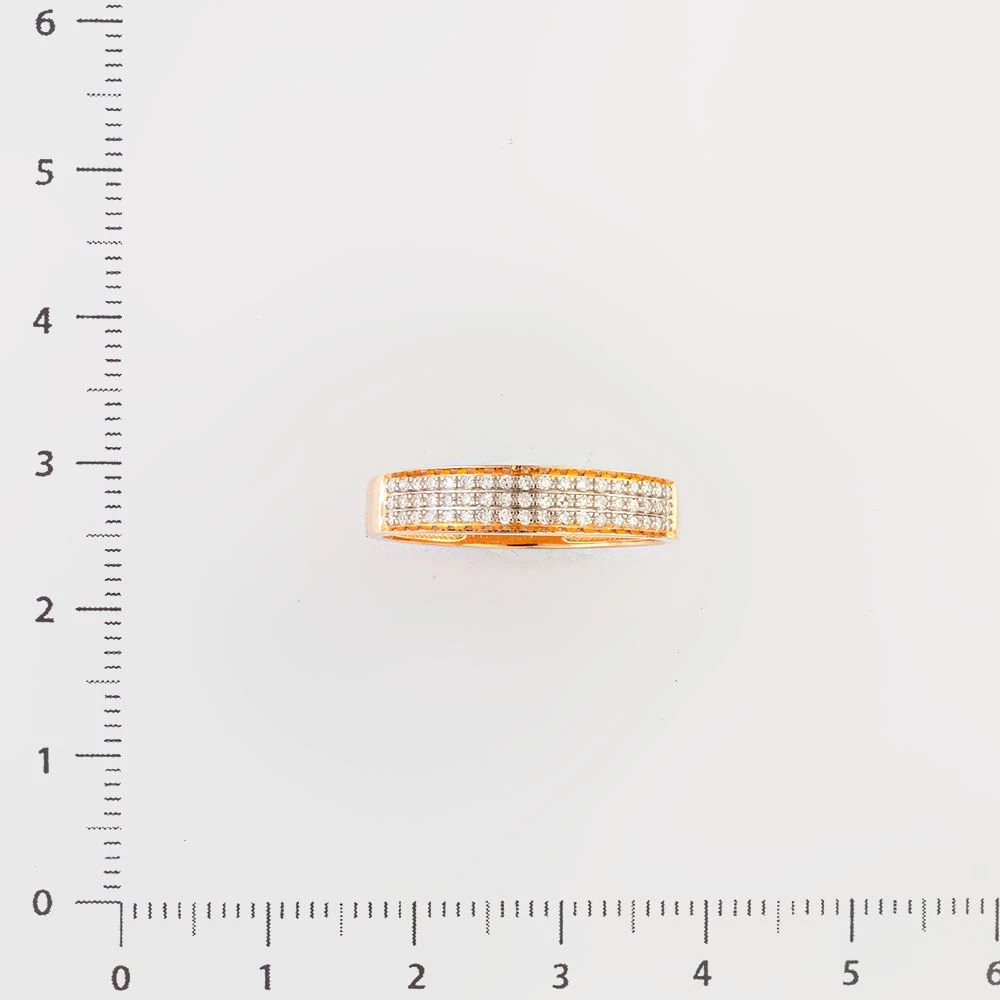 Кольцо с бриллиантом из красного золота 585 пробы