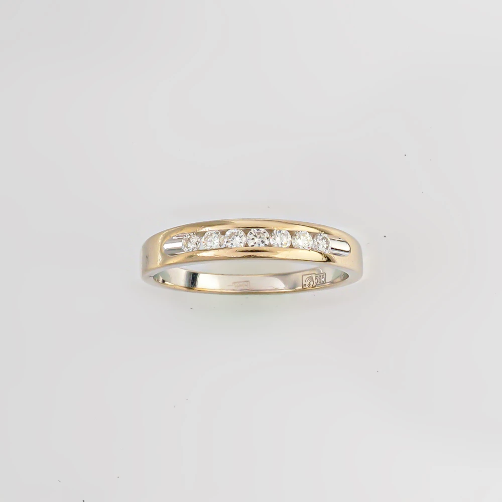 Кольцо с бриллиантом из белого золота 585 пробы