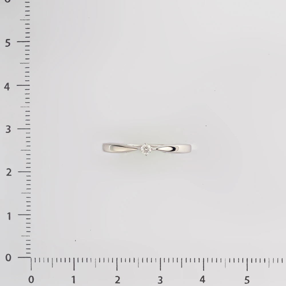 Кольцо с бриллиантом из белого золота 585 пробы