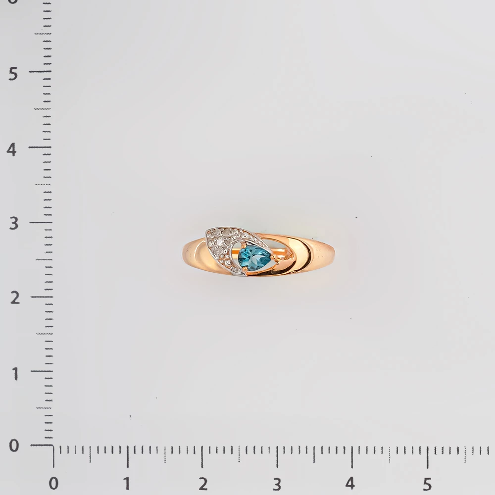 Кольцо с бриллиантом из красного золота 375 пробы