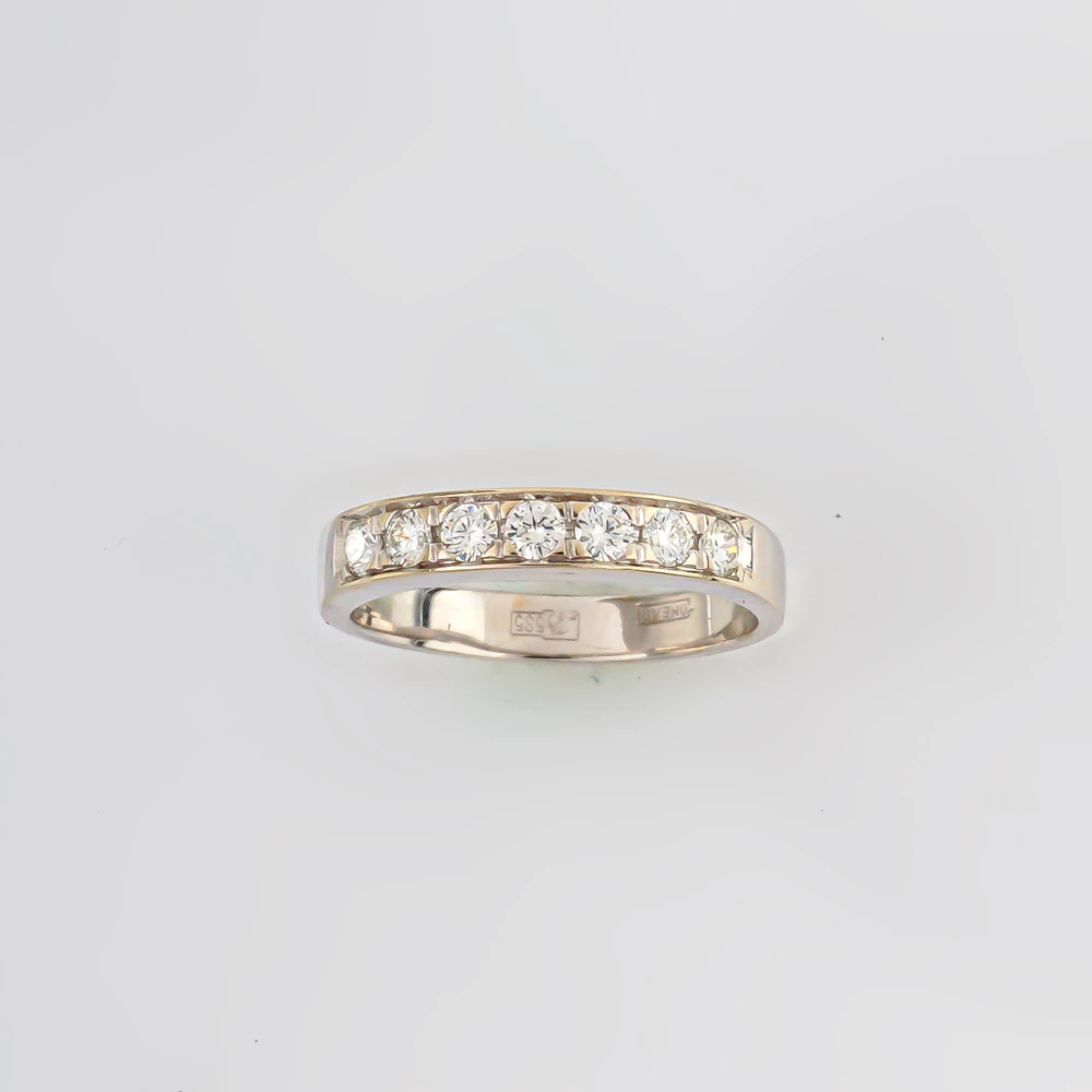 Кольцо с бриллиантом из белого золота 585 пробы