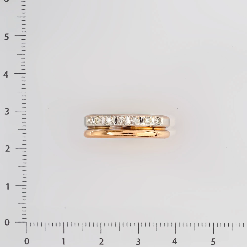 Кольцо с бриллиантом из красного золота 585 пробы