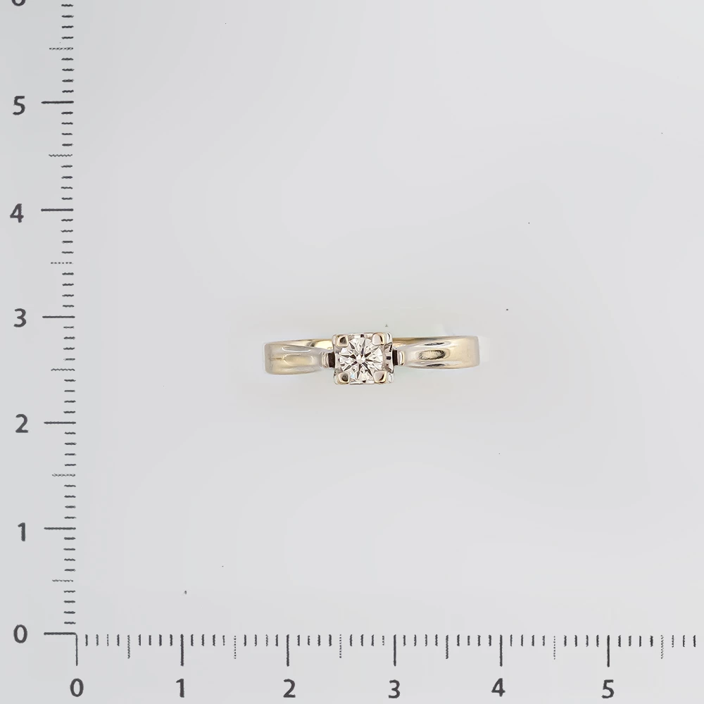 Кольцо с бриллиантом из белого золота 585 пробы