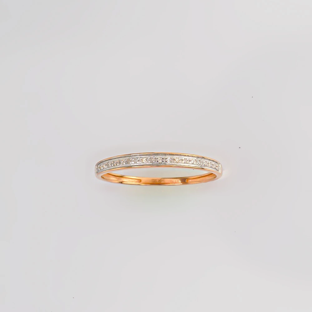 Кольцо с бриллиантом из красного золота 585 пробы