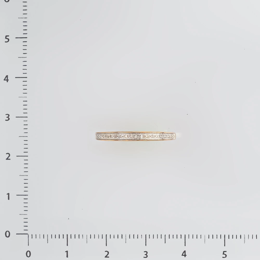 Кольцо с бриллиантом из красного золота 585 пробы