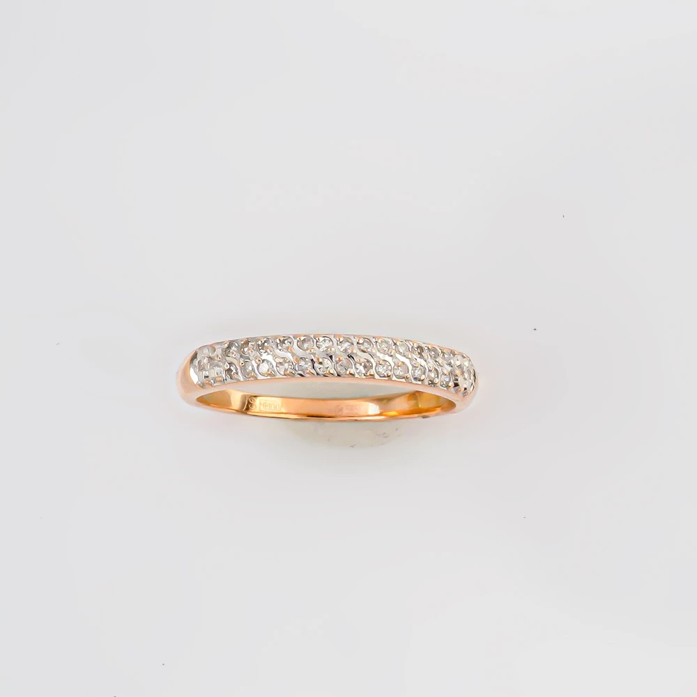 Кольцо с бриллиантом из красного золота 585 пробы