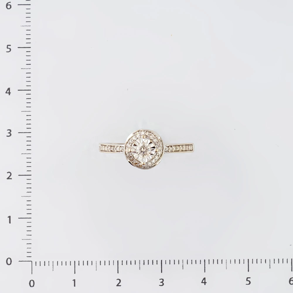 Кольцо с бриллиантом из белого золота 585 пробы