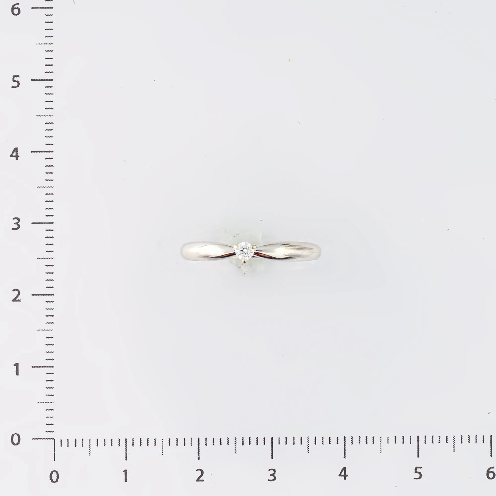 Кольцо с бриллиантом из белого золота 585 пробы