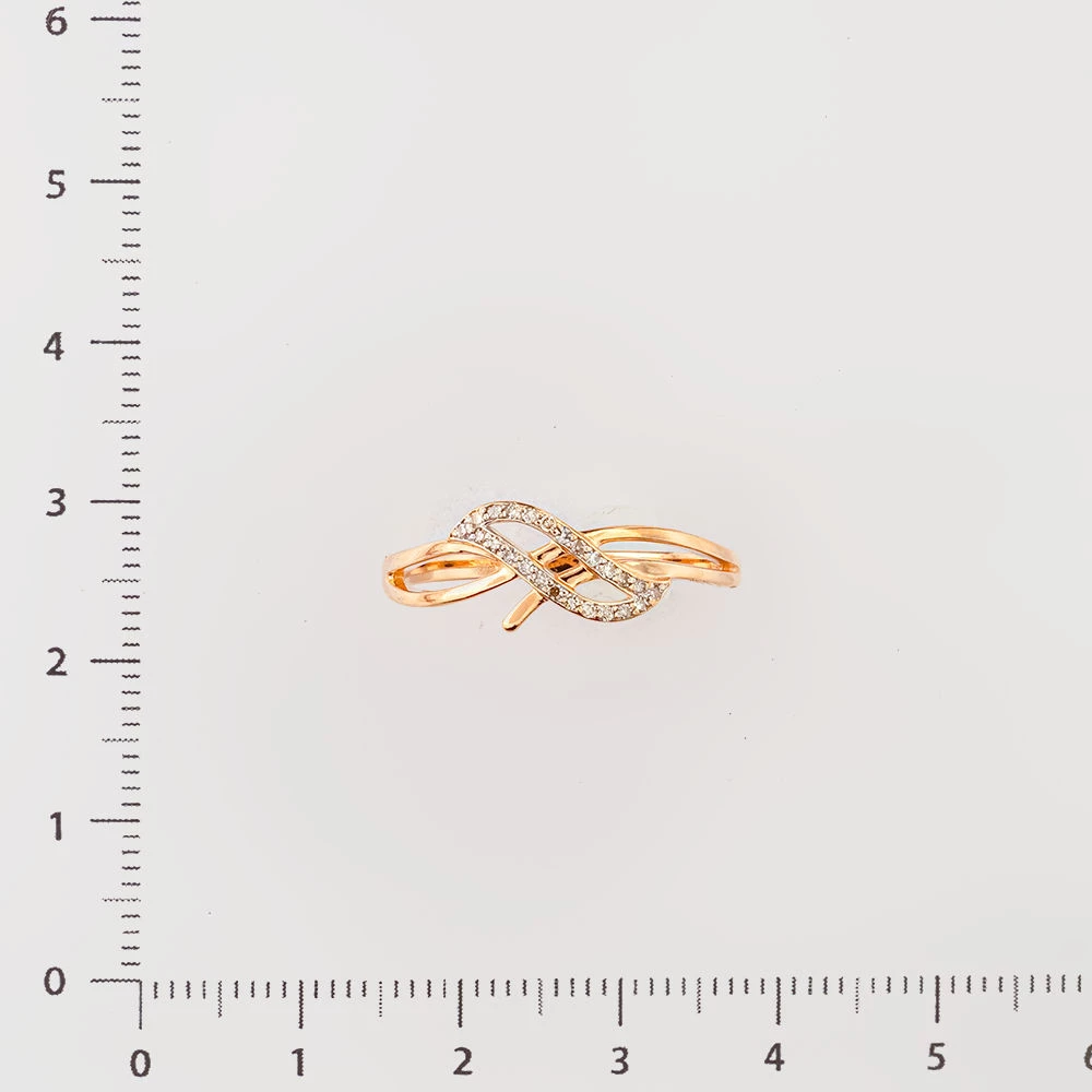 Кольцо с бриллиантом из красного золота 585 пробы