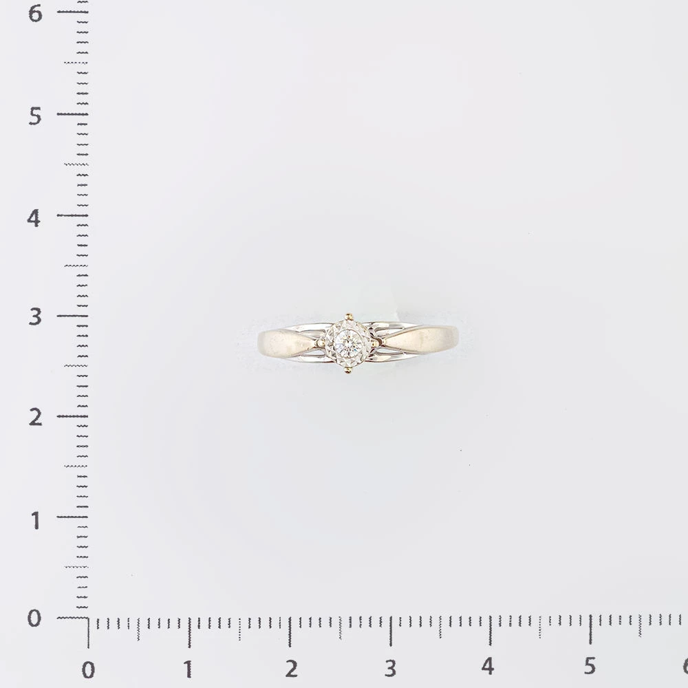 Кольцо с бриллиантом из белого золота 585 пробы