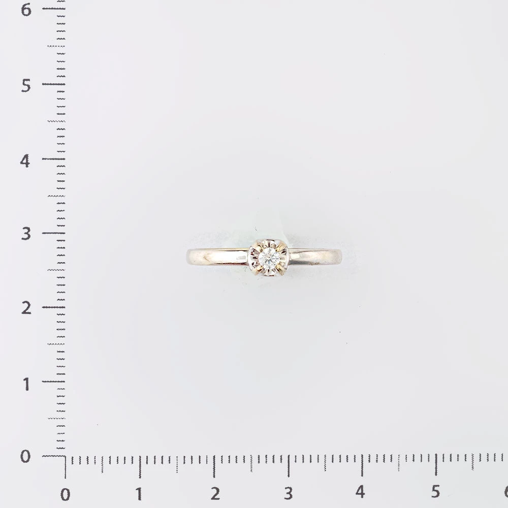 Кольцо с бриллиантом из красного золота 585 пробы