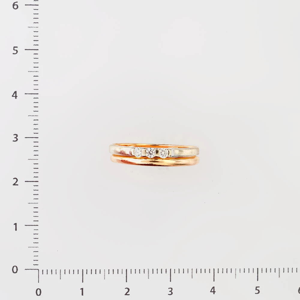 Кольцо с бриллиантом из красного золота 585 пробы