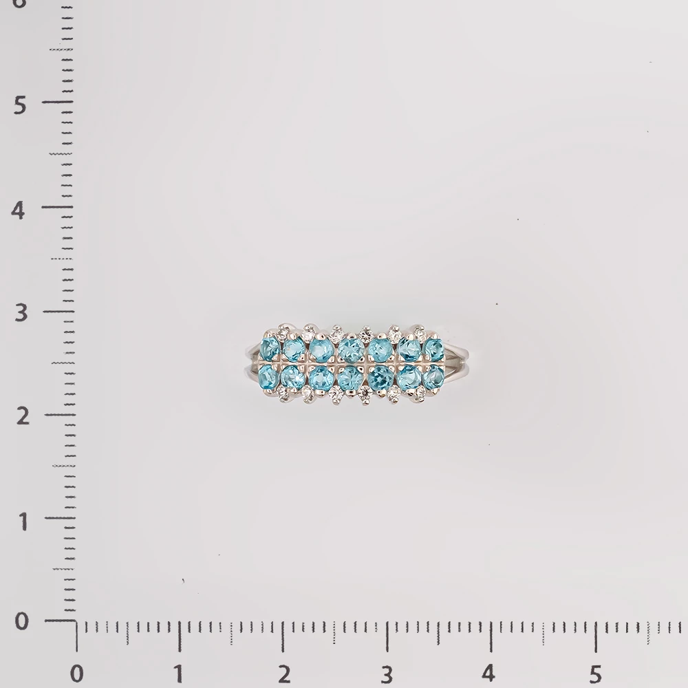 Кольцо с фианитом из белого золота 585 пробы