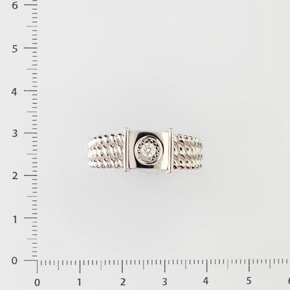 Кольцо с бриллиантом из белого золота 585 пробы