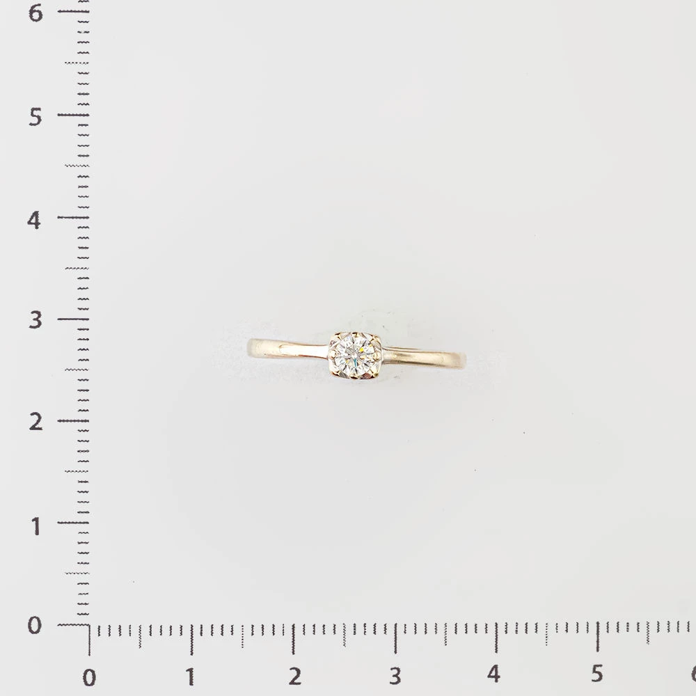 Кольцо с бриллиантом из белого золота 585 пробы