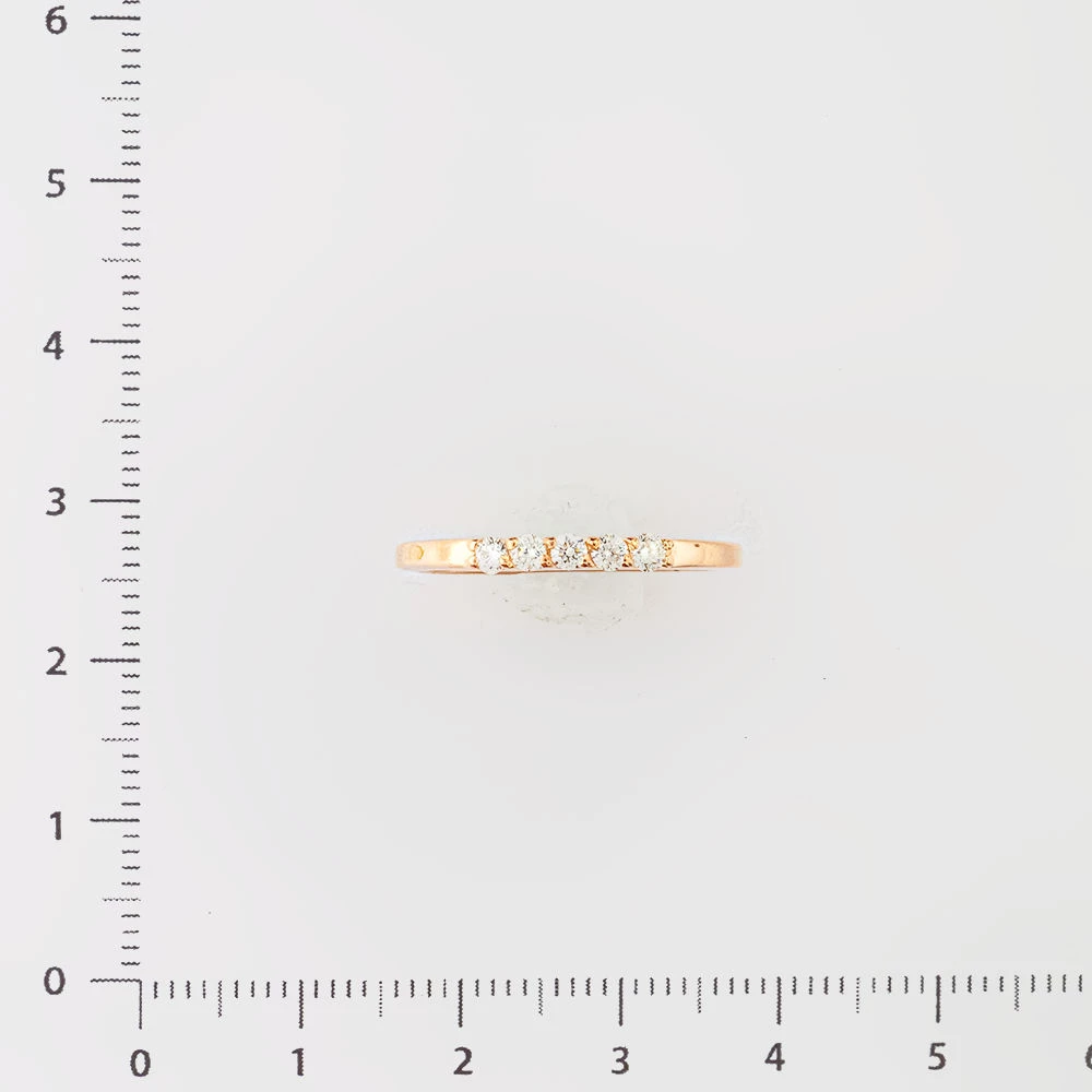 Кольцо с бриллиантом из красного золота 585 пробы