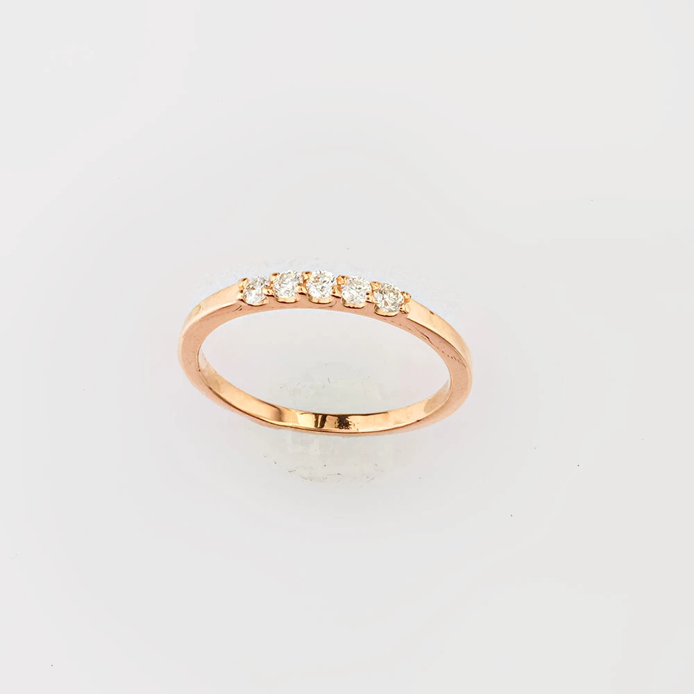 Кольцо с бриллиантом из красного золота 585 пробы