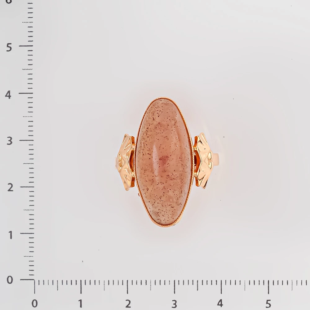 Кольцо с сердоликом из красного золота 583 пробы