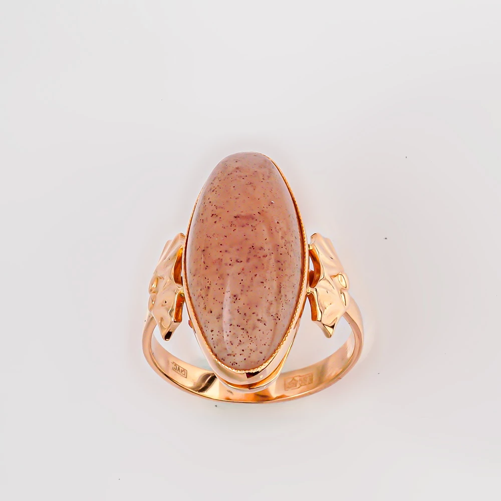 Кольцо с сердоликом из красного золота 583 пробы