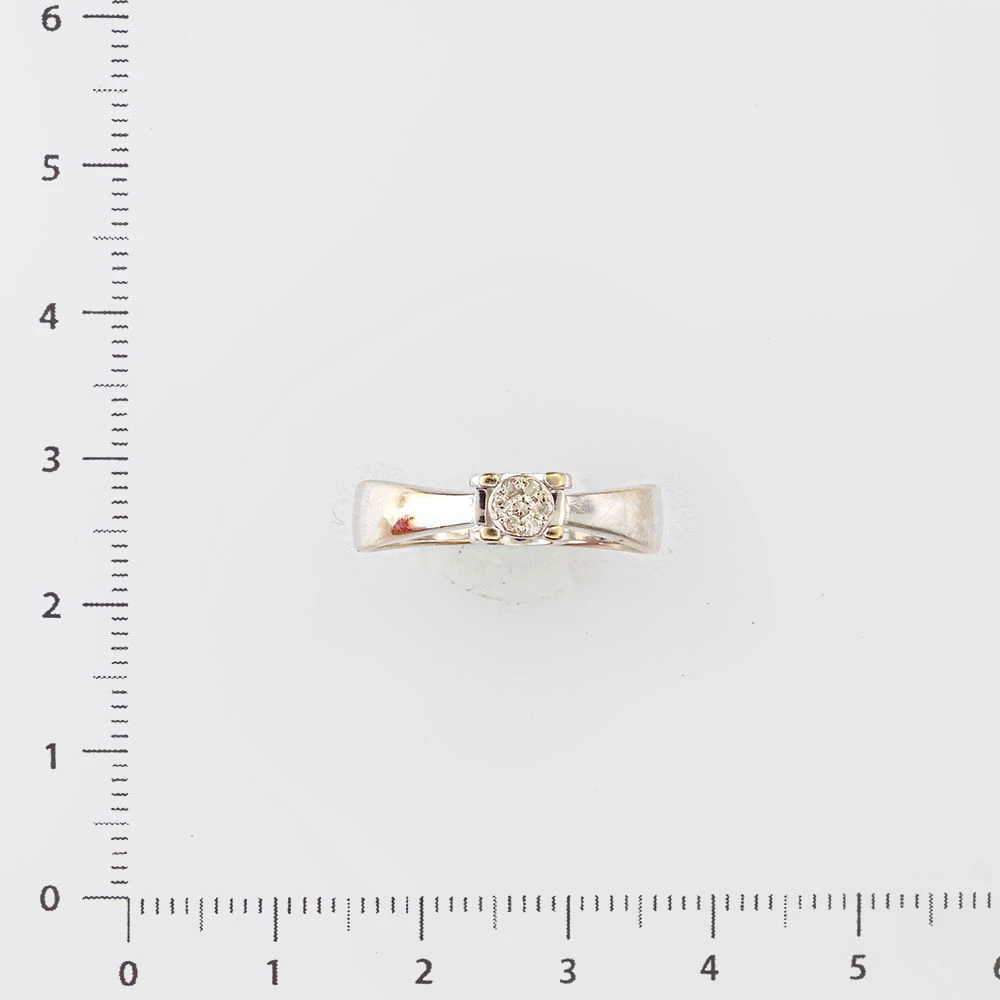 Кольцо с бриллиантом из белого золота 585 пробы