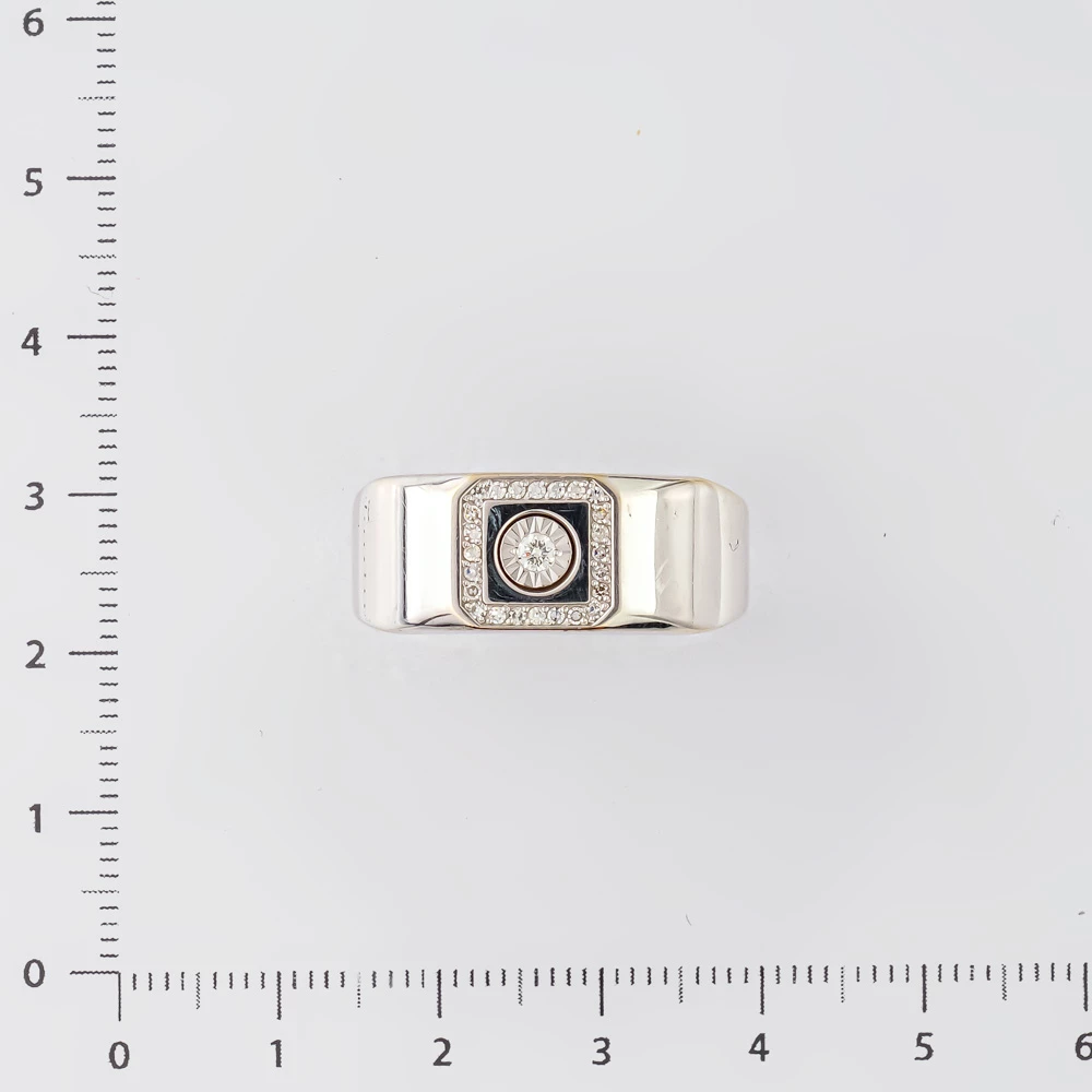 Кольцо с бриллиантом из белого золота 585 пробы