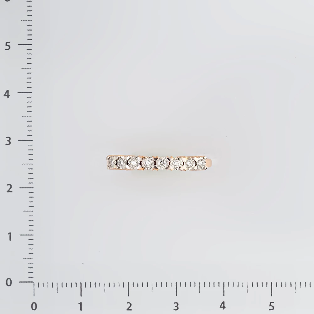 Кольцо с бриллиантом из красного золота 585 пробы