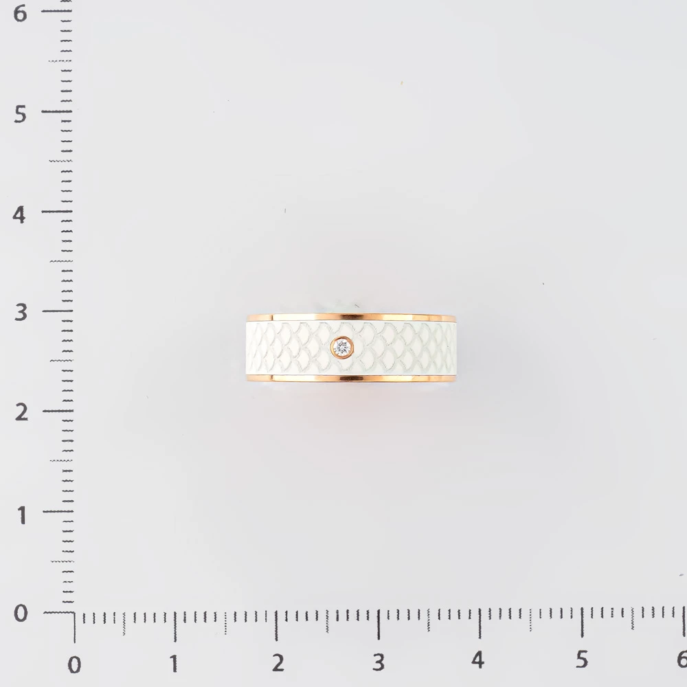 Кольцо с бриллиантом из красного золота 585 пробы