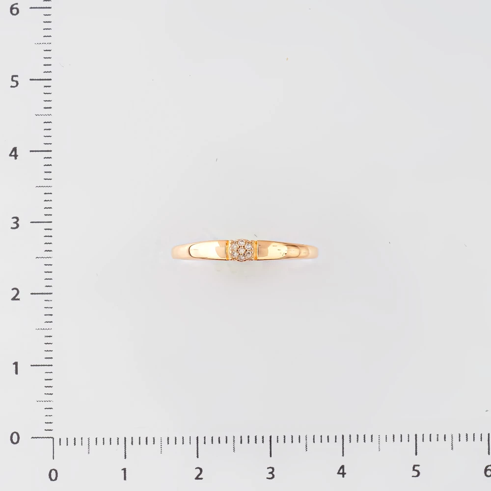 Кольцо с бриллиантом из красного золота 585 пробы