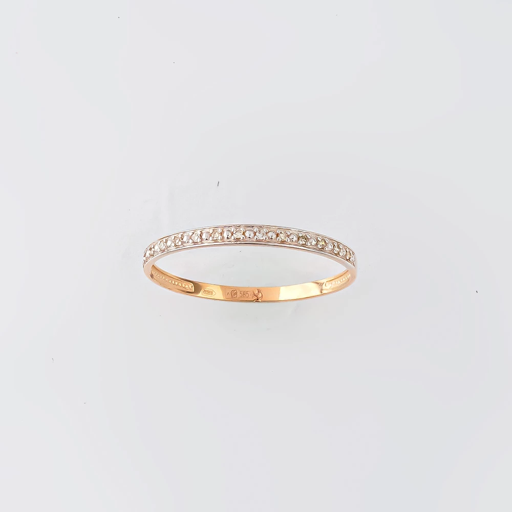 Кольцо с бриллиантом из красного золота 585 пробы