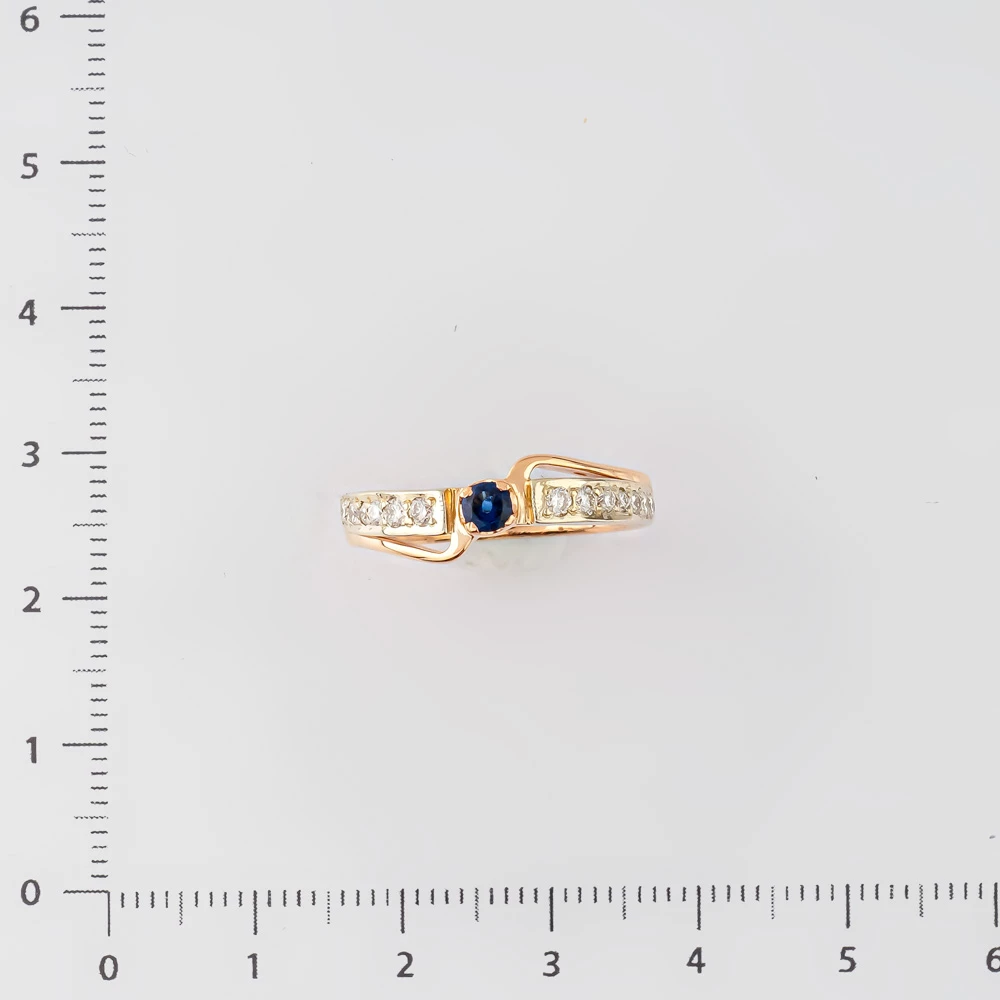 Кольцо с ситаллом из красного золота 585 пробы