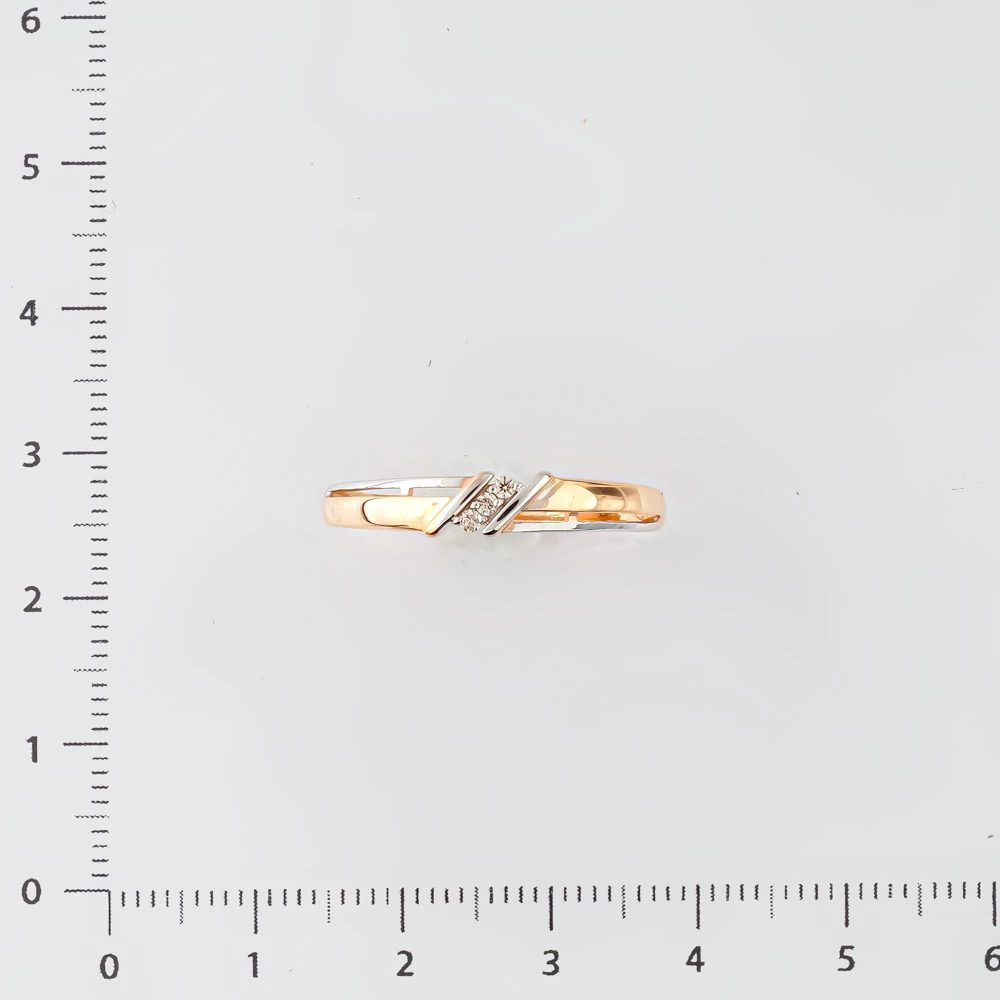 Кольцо с бриллиантом из красного золота 585 пробы