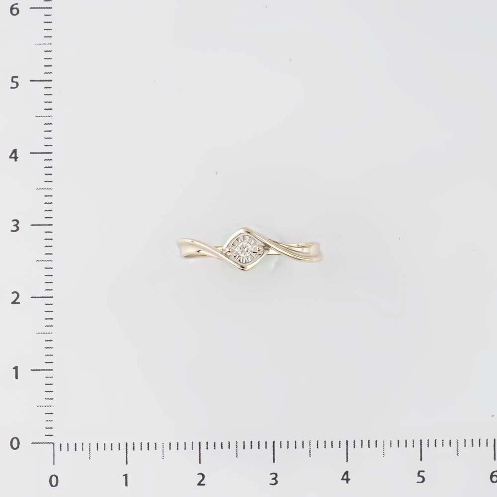 Кольцо с бриллиантом из белого золота 585 пробы