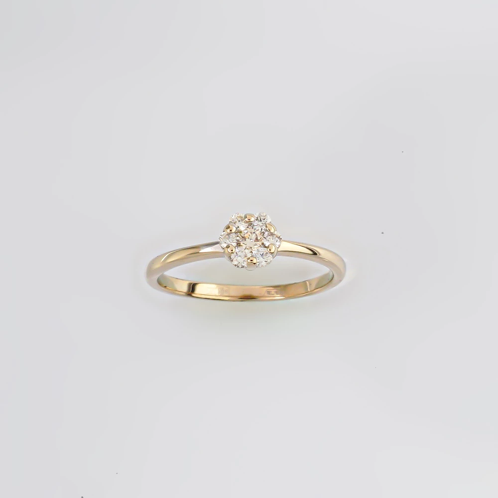 Кольцо с бриллиантом из белого золота 585 пробы