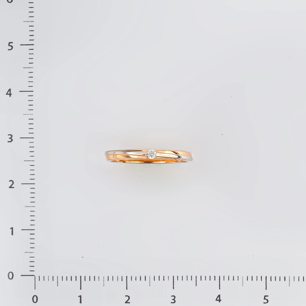 Кольцо с бриллиантом из красного золота 585 пробы