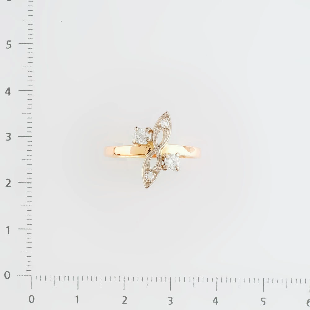 Кольцо с бриллиантом из красного золота 585 пробы