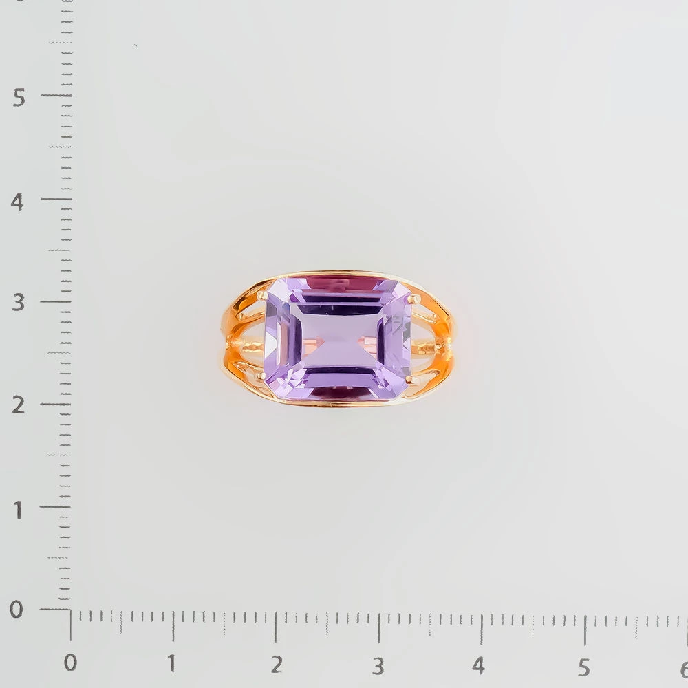 Кольцо с ситаллом из красного золота 585 пробы