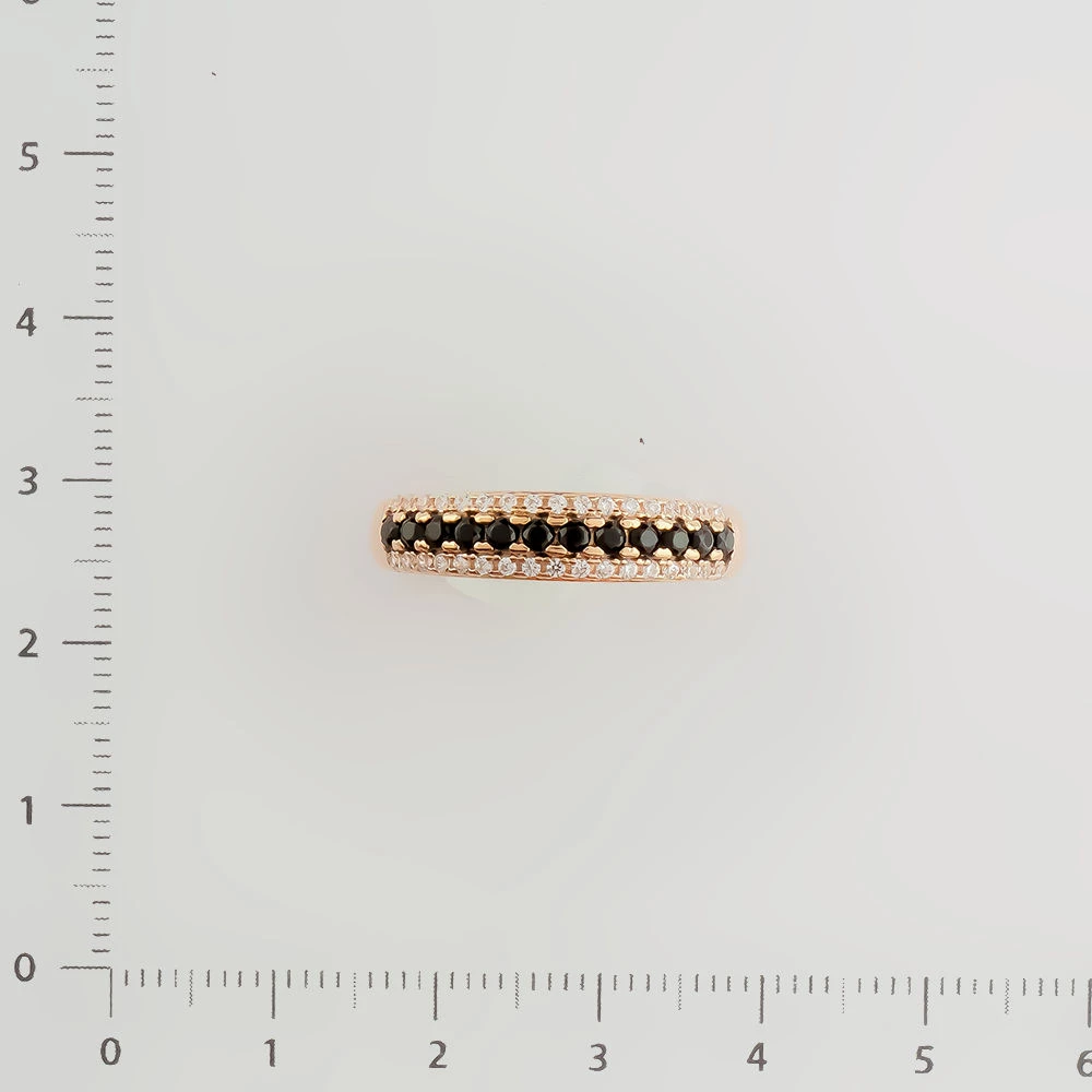 Кольцо с фианитом из красного золота 585 пробы