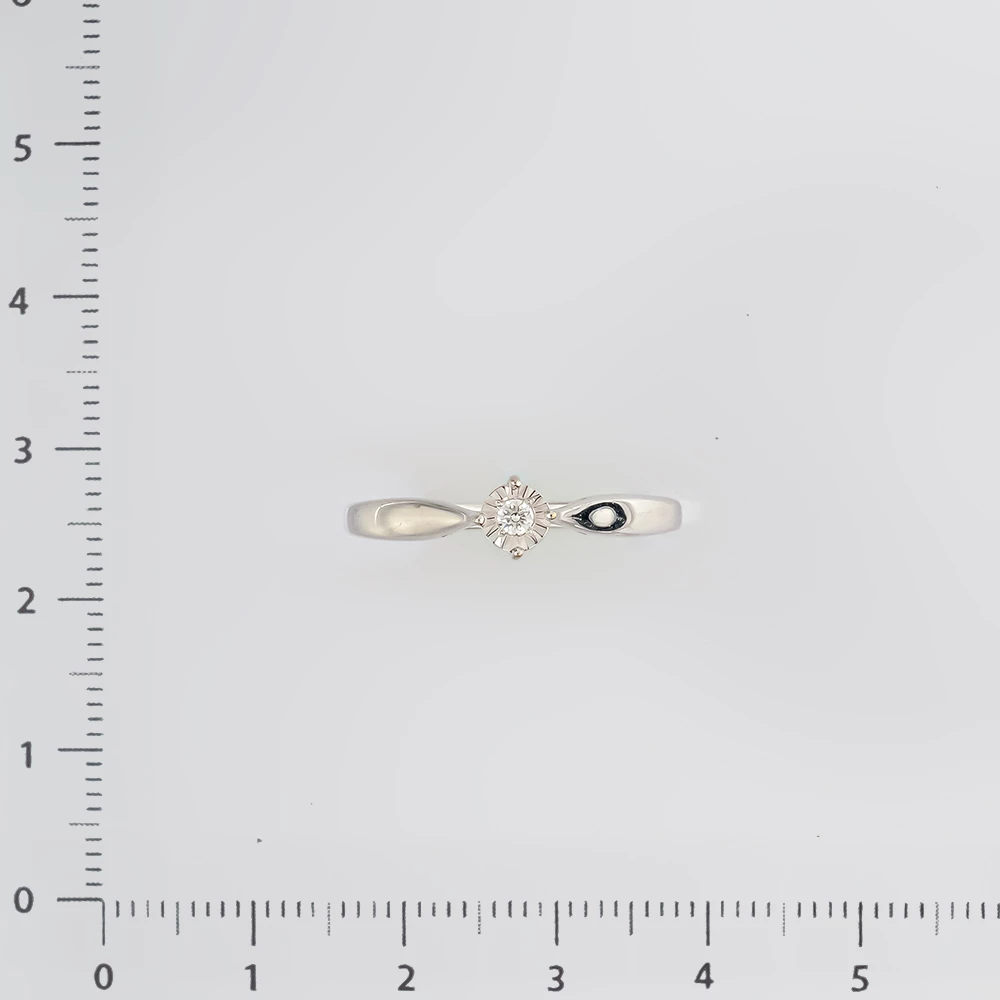 Кольцо с бриллиантом из белого золота 585 пробы