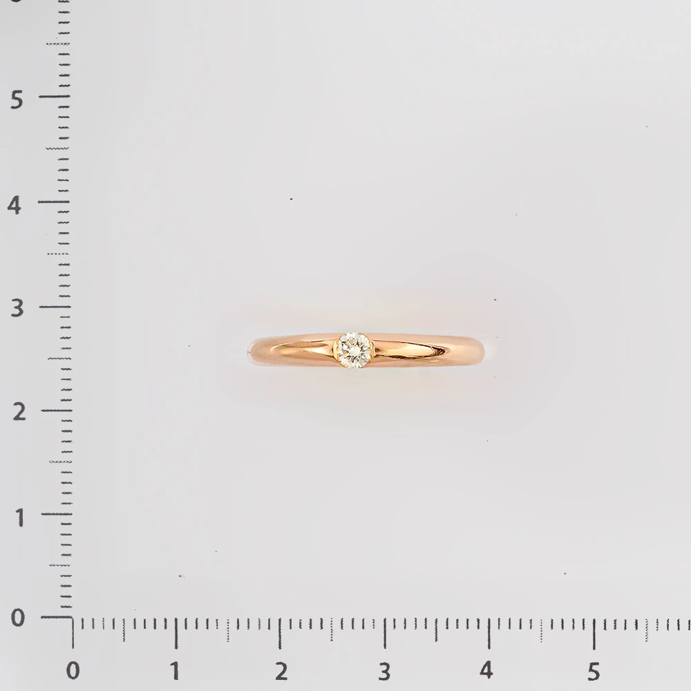 Кольцо с бриллиантом из красного золота 585 пробы